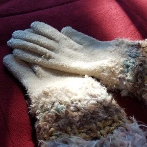 Sparkly Cream Gloves